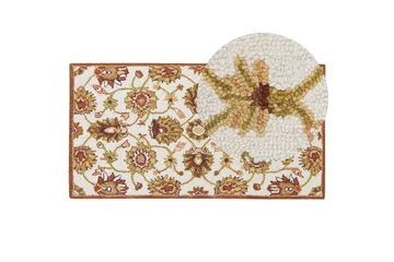 Ezine Ullteppe 80x150 cm Kvadratisk - Beige - Tekstiler & tepper - Teppe & matte - Moderne matte - Ullteppe