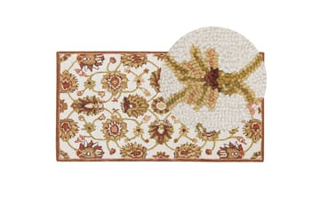 Ezine Ullteppe 80x150 cm Kvadratisk - Beige - Tekstiler & tepper - Teppe & matte - Moderne matte - Ullteppe