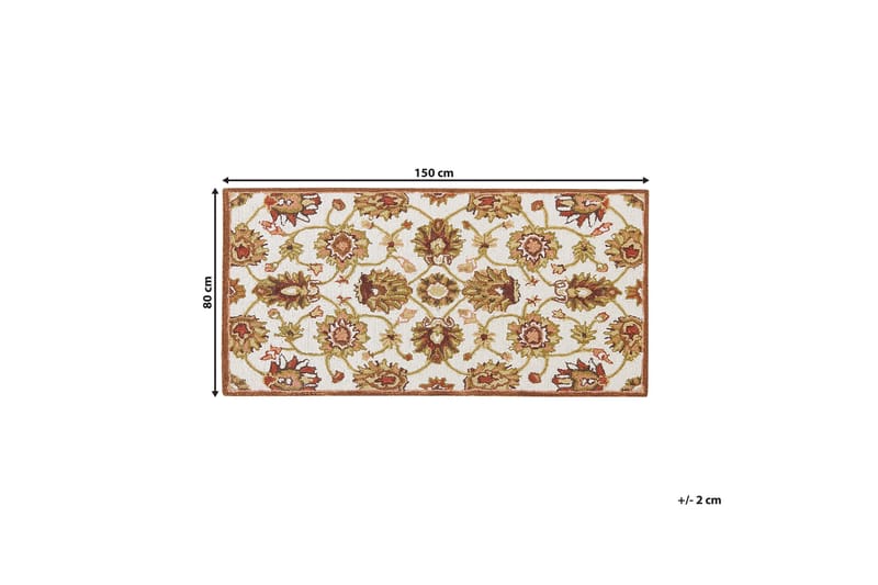 Ezine Ullteppe 80x150 cm Kvadratisk - Beige - Tekstiler & tepper - Teppe & matte - Moderne matte - Ullteppe