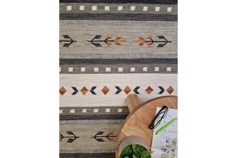 Fagersta Ullteppe 140x200 cm Rektangulært - Grå - Tekstiler & tepper - Teppe & matte - Moderne matte - Ullteppe