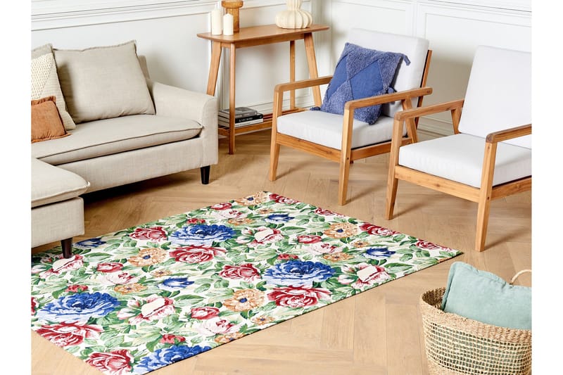 Farwan Bomullsteppe 140x200 cm - Grønn - Tekstiler & tepper - Teppe & matte - Moderne matte - Bomullsmatter