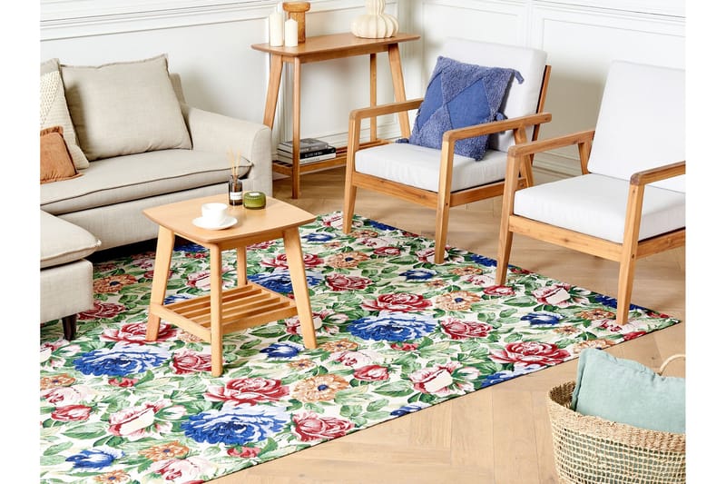 Farwan Bomullsteppe 200x300 cm - Grønn - Tekstiler & tepper - Teppe & matte - Moderne matte - Bomullsmatter