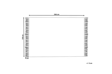 Flatvevd Hisarli - Flerfarget, hvit, brun, blå, oransje, 140x200 cm - Tekstiler & tepper - Teppe & matte - Moderne matte - Bomullsmatter
