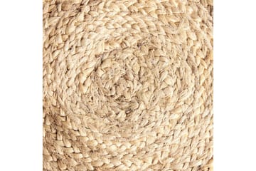 Flatvevd Marts - Beige, Brun, 200x200 cm - Tekstiler & tepper - Teppe & matte - Moderne matte - Jutematter & hampematter