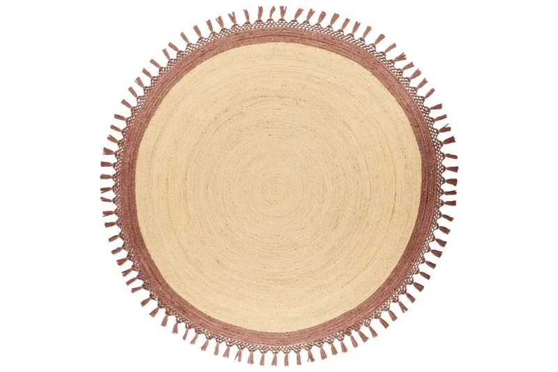 Flatvevd Marts, Beige, Brun, 200x200 cm