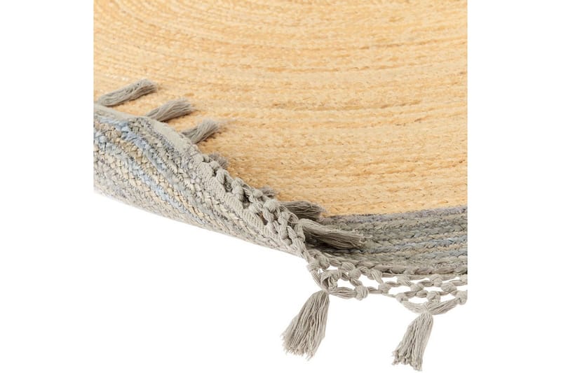 Flatvevd Marts - Beige, Grå, 200x200 cm - Tekstiler & tepper - Teppe & matte - Moderne matte - Jutematter & hampematter