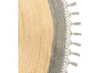 Flatvevd Marts - Beige, Grå, 200x200 cm - Tekstiler & tepper - Teppe & matte - Moderne matte - Jutematter & hampematter