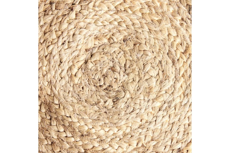 Flatvevd Marts - Beige, hvit, 200x200 cm - Tekstiler & tepper - Teppe & matte - Moderne matte - Jutematter & hampematter