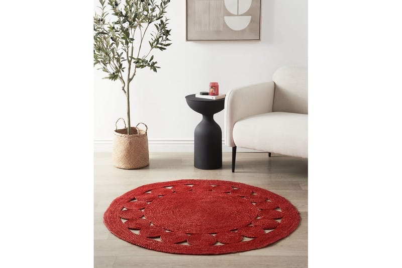 Flatvevet Koyunlu - Rød - Tekstiler & tepper - Teppe & matte - Moderne matte - Jutematter & hampematter