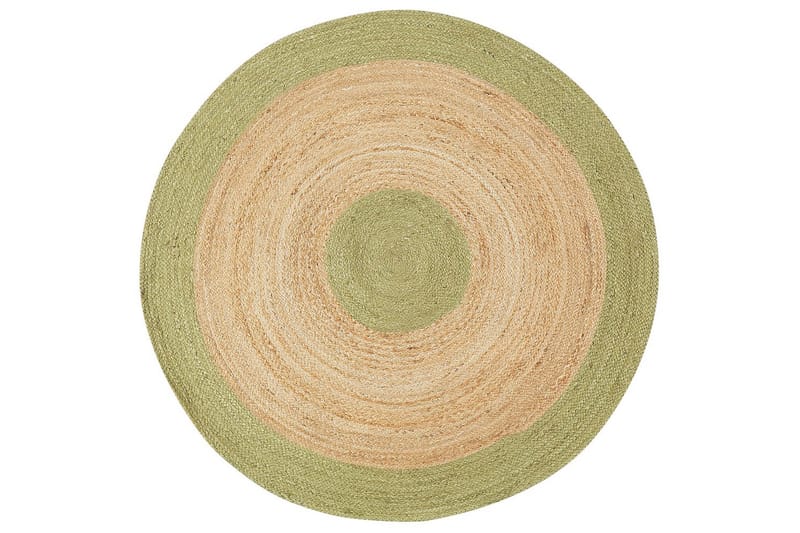 Flatvevet Yayalar - Beige, Grønn - Tekstiler & tepper - Teppe & matte - Moderne matte - Jutematter & hampematter