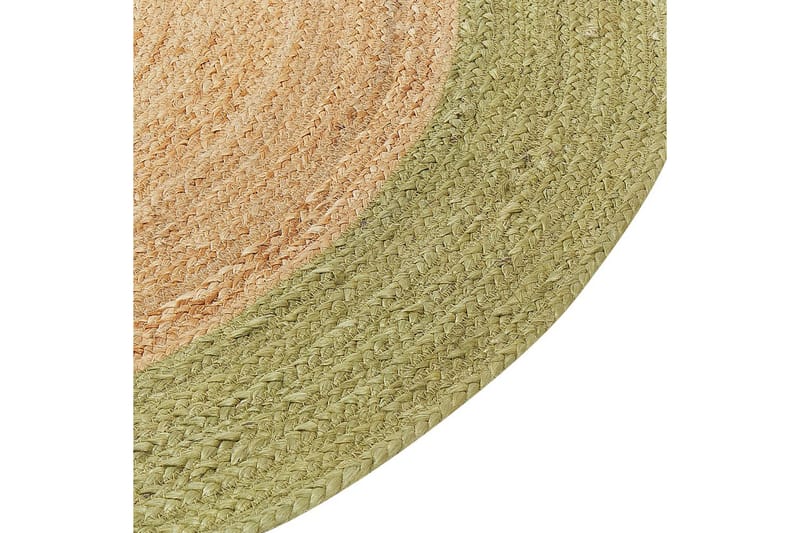 Flatvevet Yayalar - Beige, Grønn - Tekstiler & tepper - Teppe & matte - Moderne matte - Jutematter & hampematter