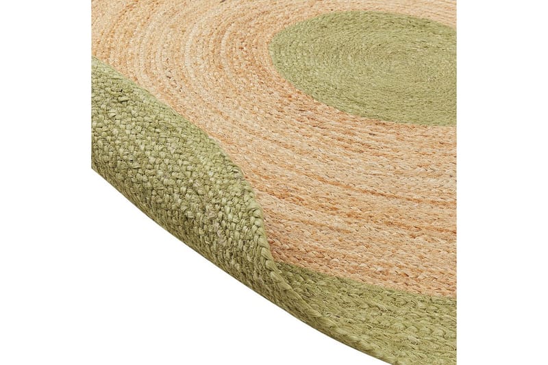 Flatvevet Yayalar - Beige, Grønn - Tekstiler & tepper - Teppe & matte - Moderne matte - Jutematter & hampematter