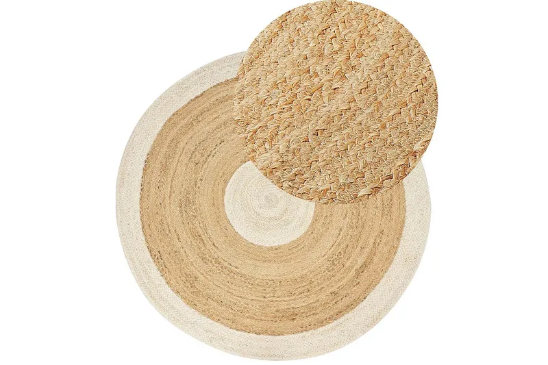 Flatvevet Yayalar - Beige, hvit - Tekstiler & tepper - Teppe & matte - Moderne matte - Jutematter & hampematter