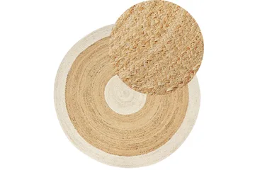 Flatvevet Yayalar - Beige, hvit - Tekstiler & tepper - Teppe & matte - Moderne matte - Jutematter & hampematter