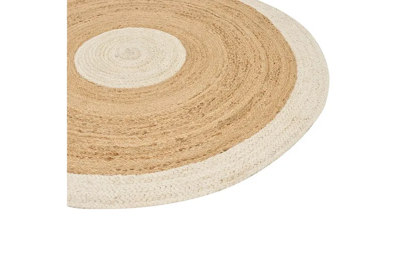 Flatvevet Yayalar - Beige, hvit - Tekstiler & tepper - Teppe & matte - Moderne matte - Jutematter & hampematter