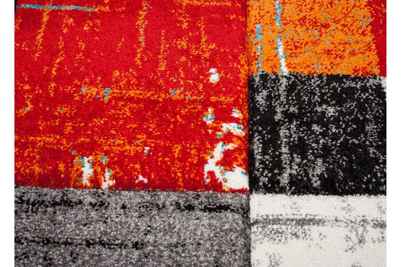 London Square Friezematte Rund 160 - Rød/Oransje - Tekstiler & tepper - Teppe & matte - Moderne matte - Friezematte