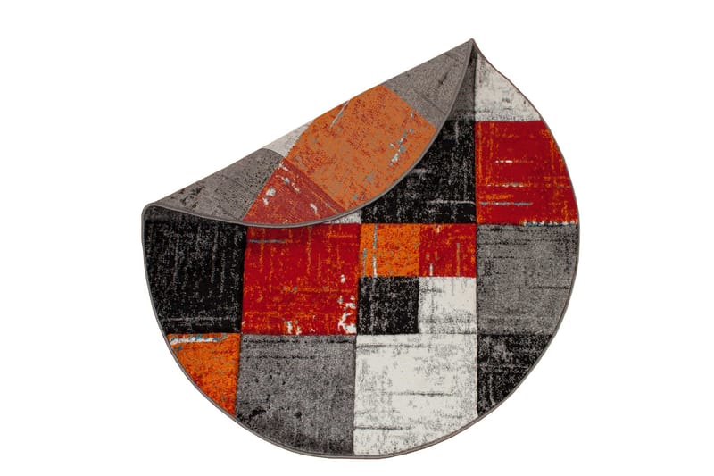 London Square Friezematte Rund 160 - Rød/Oransje - Tekstiler & tepper - Teppe & matte - Moderne matte - Friezematte