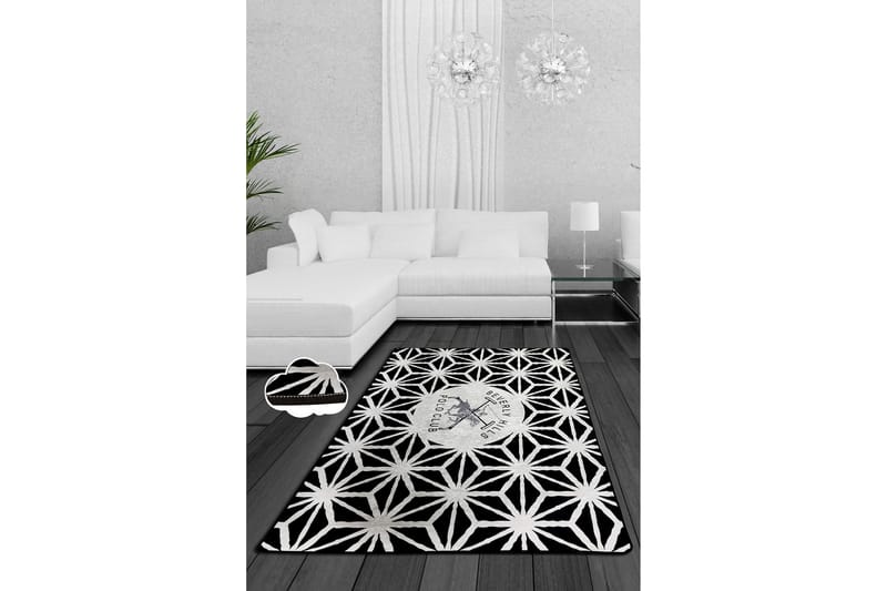 Matte Beverly Hills Polo Club 120x180 cm, Svart/Ecru