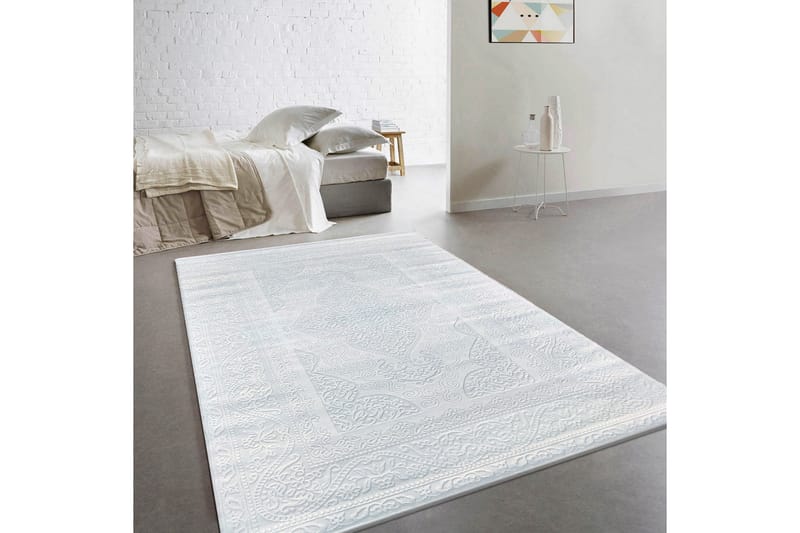Matte Rubinas 80x150 cm - Hvit - Tekstiler & tepper - Teppe & matte - Moderne matte - Friezematte