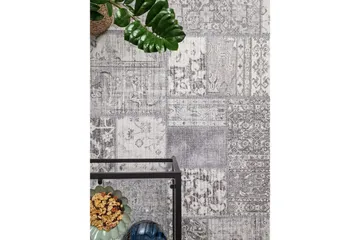 Patchwork Wiltonmatte 200x290 cm Rektangulær - Sølv - Tekstiler & tepper - Teppe & matte - Moderne matte - Friezematte