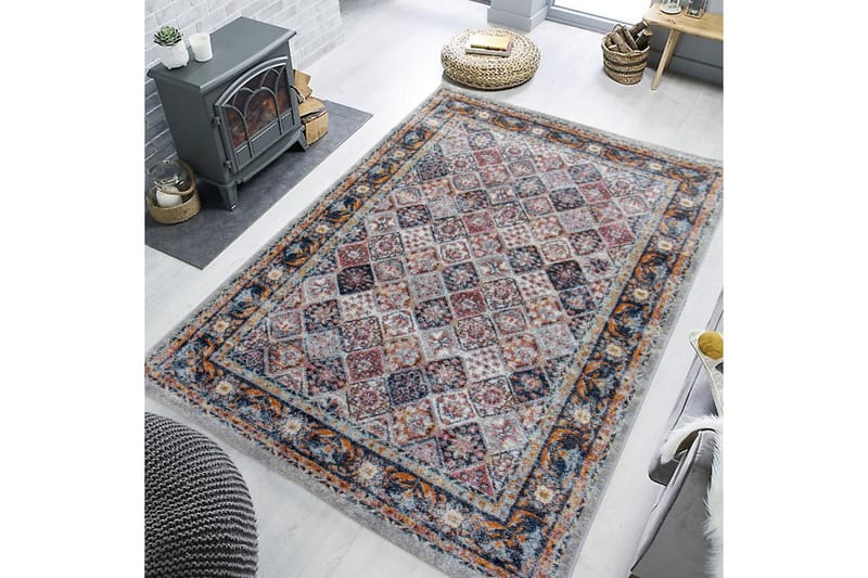 Wiltonteppe Naywaj 160x230 cm Rektangulær, Creme/Blå