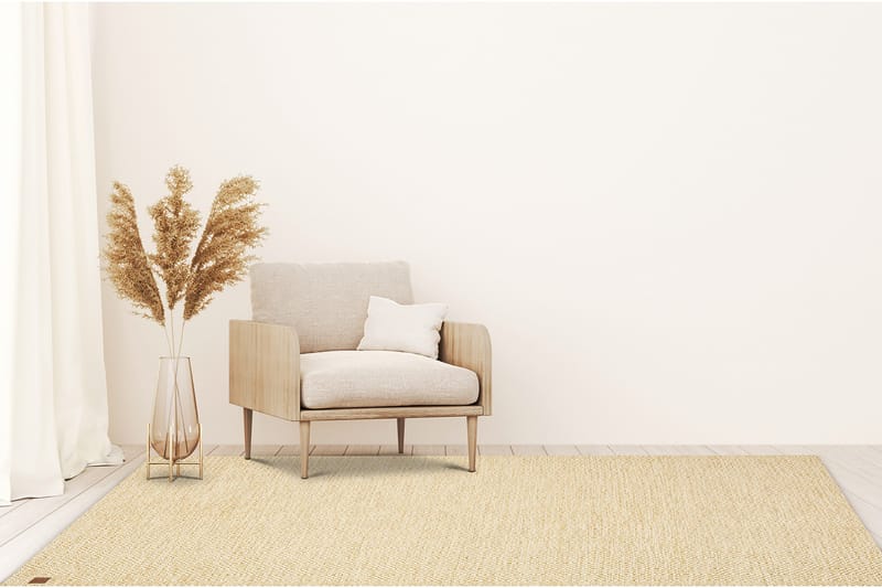 Gåsöga Ullteppe 200x300 cm Rektangulær - Gul - Tekstiler & tepper - Teppe & matte - Moderne matte - Ullteppe