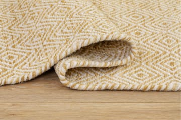 Gåsöga Ullteppe 200x300 cm Rektangulær - Gul - Tekstiler & tepper - Teppe & matte - Moderne matte - Ullteppe