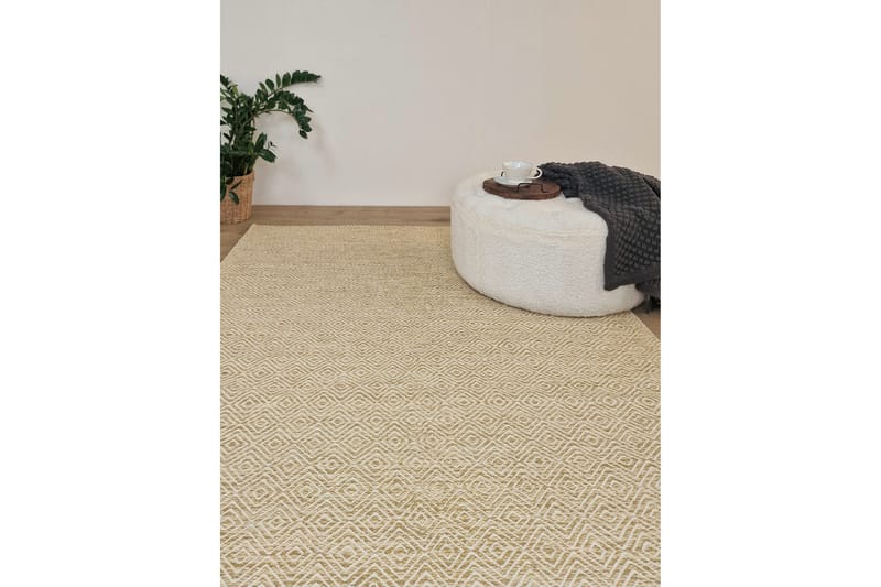 Gåsöga Ullteppe 300x400 cm Rektangulær - Gul - Tekstiler & tepper - Teppe & matte - Moderne matte - Ullteppe
