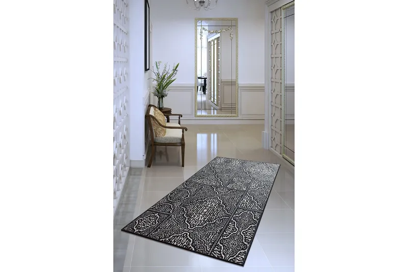 Hall Matte Anna - Svart (80 x 300), Svart / Fløyel