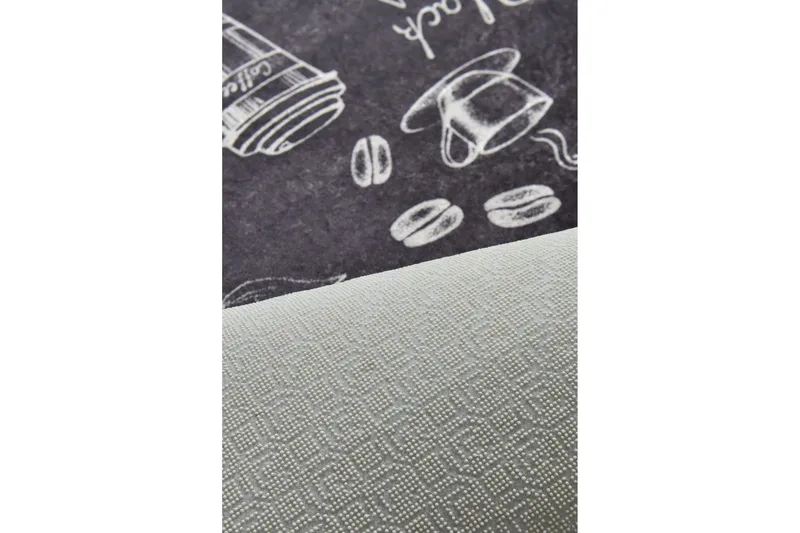 Hall Matte Cappuccino - Svart (80 x 300) - Svart / Fløyel - Tekstiler & tepper - Teppe & matte - Moderne matte - Gangmatter