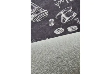 Hall Matte Cappuccino - Svart (80 x 300) - Svart / Fløyel - Tekstiler & tepper - Teppe & matte - Moderne matte - Gangmatter