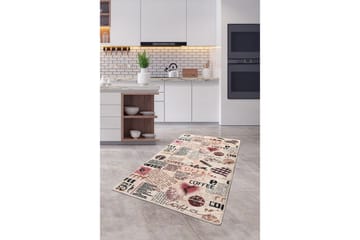 Hall Matte Kaffe (100 x 300) - Flerfarget/Fløyel - Tekstiler & tepper - Teppe & matte - Moderne matte - Gangmatter