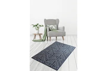 Hall Matte Maggie - Cobalt (80 x 300) - Flerfarget/Fløyel - Tekstiler & tepper - Teppe & matte - Moderne matte - Gangmatter