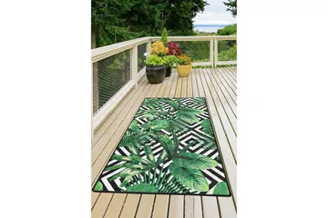 Hall Matte Tropic - Grønn - Grønn / Fløyel - Tekstiler & tepper - Teppe & matte - Moderne matte - Gangmatter