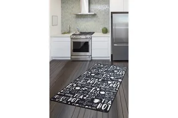 Hall Matte Varmte Te - Svart (80 x 300) - Svart / Fløyel - Tekstiler & tepper - Teppe & matte - Moderne matte - Gangmatter