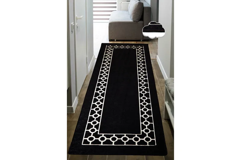 Jassu Gangmatte 80x200 cm Rektangulær, Svart