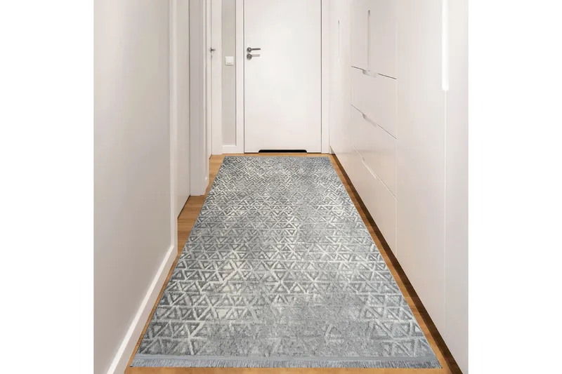 Naveena Gangmatte 100x400 cm Rektangulær - Grå/Krem - Tekstiler & tepper - Teppe & matte - Moderne matte - Gangmatter