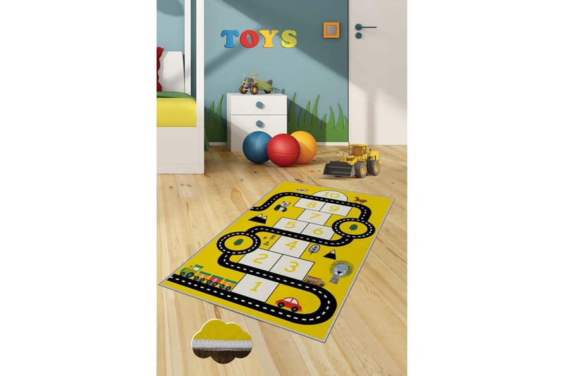 Nonu Gangmatte 100x150 cm Rektangulær, Gul