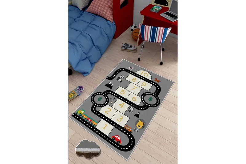 Noojo Gangmatte 100x150 cm Rektangulær, Grå