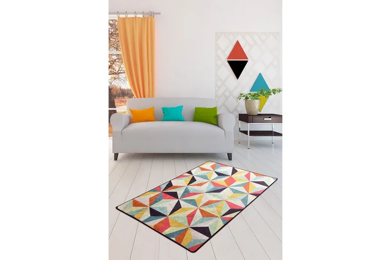 Zortea Entrematte 80x300 cm - Flerfarget/Fløyel - Tekstiler & tepper - Teppe & matte - Moderne matte - Gangmatter