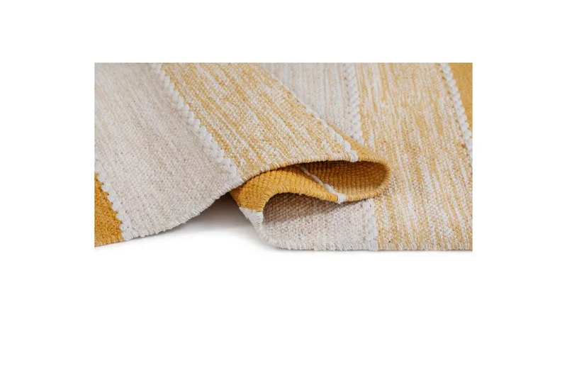 Garnteppe Båstad - 140x200 cm, Gul - Tekstiler & tepper - Teppe & matte - Moderne matte - Bomullsmatter