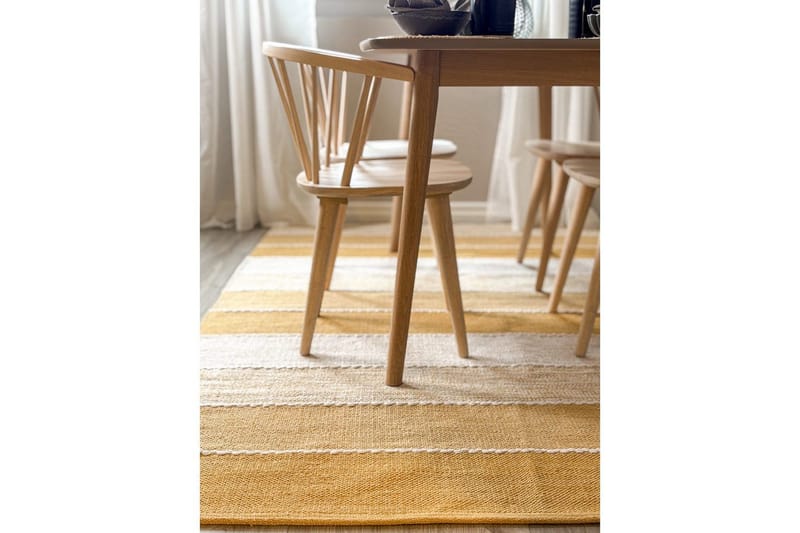 Garnteppe Båstad - 140x200 cm, Gul - Tekstiler & tepper - Teppe & matte - Moderne matte - Bomullsmatter
