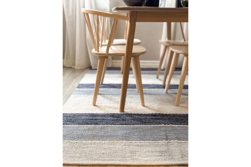 Garnteppe Båstad - 160x230 cm, Blå - Tekstiler & tepper - Teppe & matte - Moderne matte - Bomullsmatter