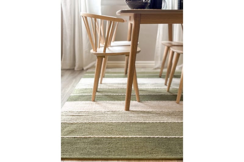 Garnteppe Båstad - 160x230 cm, Grønn - Tekstiler & tepper - Teppe & matte - Moderne matte - Bomullsmatter