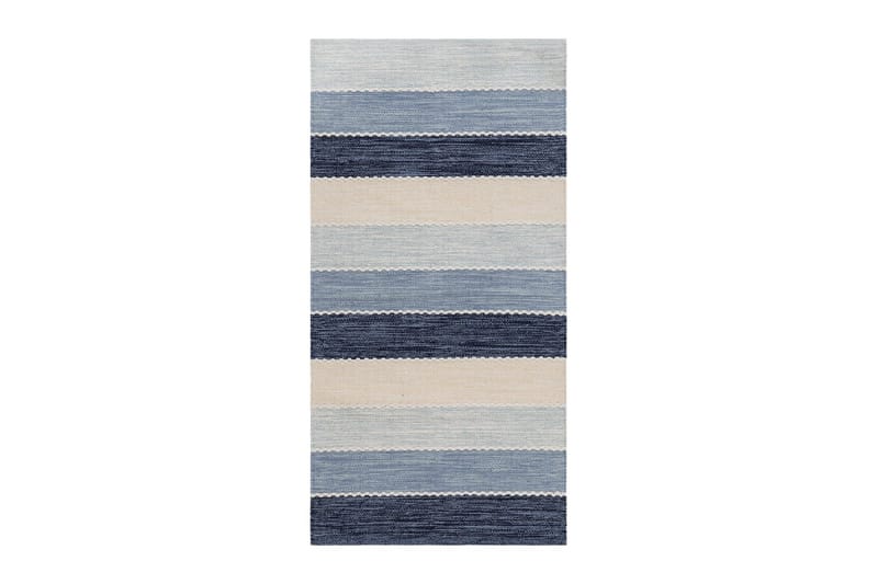 Garnteppe Båstad - 75x220 cm, Blå - Tekstiler & tepper - Teppe & matte - Moderne matte - Bomullsmatter