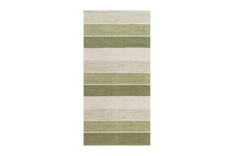 Garnteppe Båstad - 75x220 cm, Grønn - Tekstiler & tepper - Teppe & matte - Moderne matte - Bomullsmatter