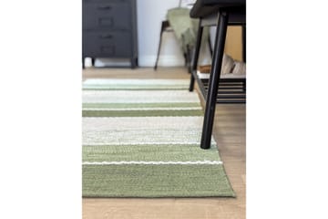 Garnteppe Båstad - 75x220 cm, Grønn - Tekstiler & tepper - Teppe & matte - Moderne matte - Bomullsmatter