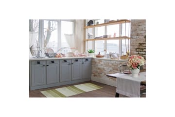 Garnteppe Båstad - 75x220 cm, Grønn - Tekstiler & tepper - Teppe & matte - Moderne matte - Bomullsmatter