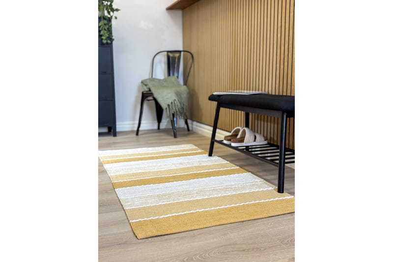 Garnteppe Båstad - 75x220 cm, Gul - Tekstiler & tepper - Teppe & matte - Moderne matte - Bomullsmatter