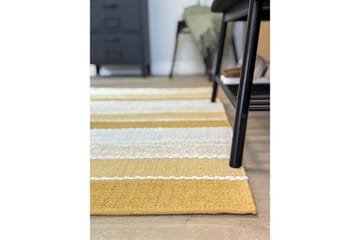 Garnteppe Båstad - 75x220 cm, Gul - Tekstiler & tepper - Teppe & matte - Moderne matte - Bomullsmatter